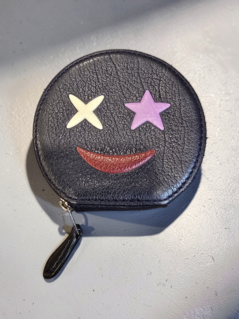 COACH Emoji Coin Purse Glovetanned Leather